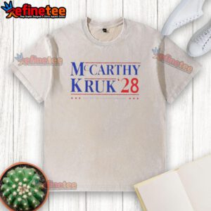 Nice McCarthy and Kruk in 'Best Broadcast Team in Baseball' washed t-shirt, showcasing their fun on-air chemistry.