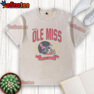 Nice Mississippi Rebels Prime Play Washed T-Shirt in navy blue, featuring the team's logo for fans and casual wear.