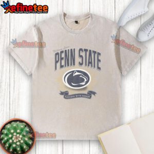 Alt Text: Men's Nice Penn State Nittany Lions Prime Play Washed T-Shirt in navy blue, featuring team logo and casual style.