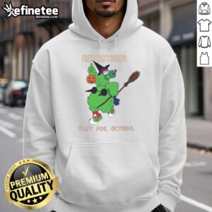 Alt Text: Philadelphia Phillies mascot, Phillie Phanatic, in a festive Halloween hoodie for Red October.