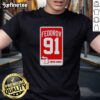 Nice Sergei Fedorov Detroit Red Wings Hockey 91 Banner T-Shirt featuring iconic team colors and design for fans.