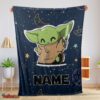 Nice Star Wars Baby Yoda Astronomy Blanket Fleece Customized Blanket