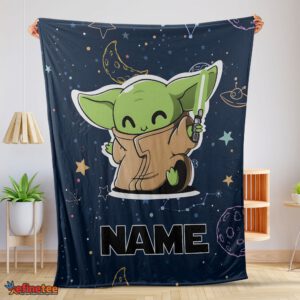 Nice Star Wars Baby Yoda Astronomy Blanket Fleece Customized Blanket