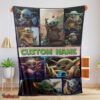 Nice Star Wars Baby Yoda Collage Blanket Fleece Customized Blanket