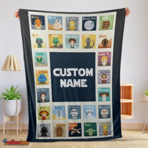 Nice Star Wars Chibi Character Blanket Fleece Customized Blanket