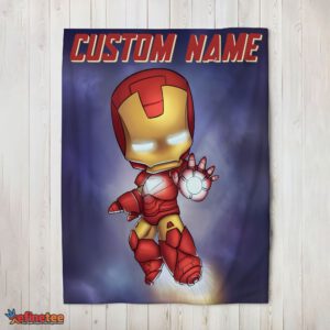 Nice Superhero Marvel Avenger Chibi Iron Man Blanket Fleece Customized Blanket