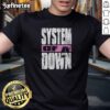 Alt Text: Official Chicago 2025 System Of A Down Soldier Field Tour T-Shirt featuring band logo and concert details.