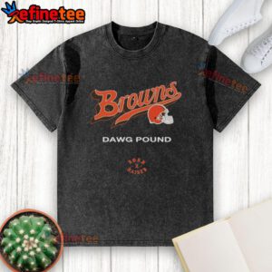 Alt Text: Official Cleveland Browns Born x Raised Dawg Pound washed t-shirt featuring team logo and vintage style design.