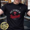 Alt Text: Official Philadelphia Phillies October Baseball 2025 MLB Postseason locker room T-shirt featuring team logo and design.