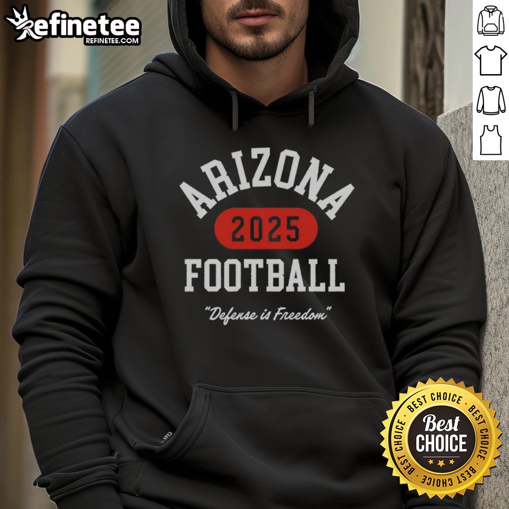 Alt Text: Official Turning Point Arizona Football Defense in Freedom 2025 hoodie showcasing team spirit and athletic style.
