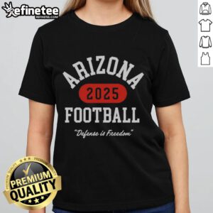 Official Turning Point Arizona Football Defense in Freedom 2025 Ladies Tee, showcasing a stylish design for fans.