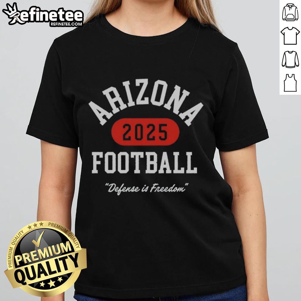 Official Turning Point Arizona Football Defense in Freedom 2025 Ladies Tee, showcasing a stylish design for fans.