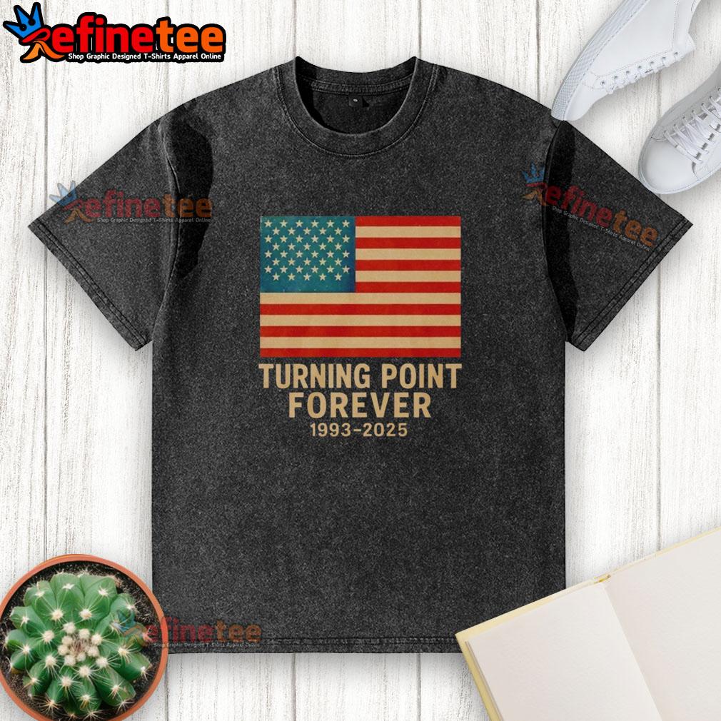 Official Turning Point Forever American 1993-2025 washed t-shirt in soft fabric, featuring a vintage design and casual style.