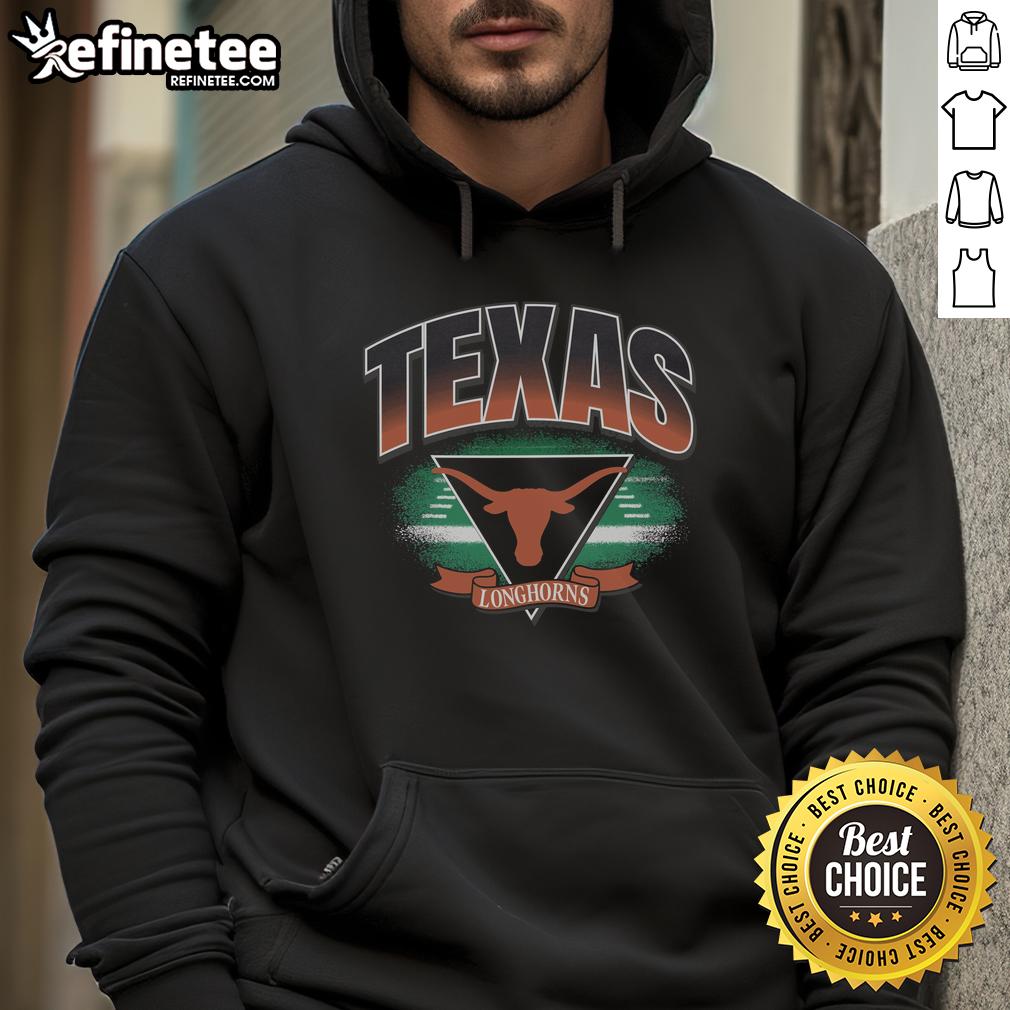 Original Texas Longhorns Arena Fade Hoodie in burnt orange with logo, perfect for fans and casual wear.