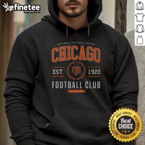Premium Chicago Bears Football Club hoodie in navy blue, featuring team logo and stylish design for fans.