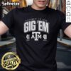 Premium Gig 'Em Texas A&M Aggies vs. Notre Dame Fighting Irish 2025 score 41-40 T-shirt featuring team logos.