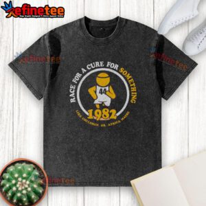 1982 Premium Race For A Cure washed t-shirt featuring children's charity design, perfect for vintage fashion enthusiasts.