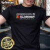 Premium Speedway Slammer T-Shirt featuring 'Home Of The Last Lap' design, perfect for racing enthusiasts and fans.