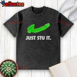 Premium Stu Feiner Just Stu It Washed T-Shirt in soft fabric, showcasing a stylish casual design for everyday wear.