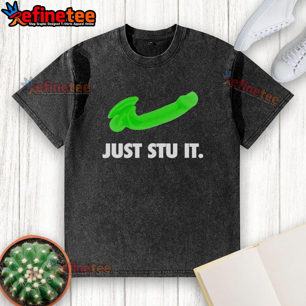 Premium Stu Feiner Just Stu It Washed T-Shirt in soft fabric, showcasing a stylish casual design for everyday wear.