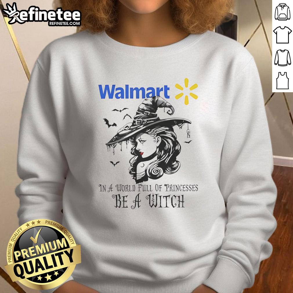 Pretty Walmart Halloween sweatshirt featuring 'Be a Witch' design, perfect for celebrating Halloween in style.