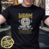 Green Bay Packers T-shirt with 'I May Live In Massachusetts' slogan, showcasing team spirit on game day.