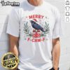 Funny Christmas F-Caw-F Raven Xmas T-Shirt featuring a playful raven design, perfect for festive holiday celebrations.