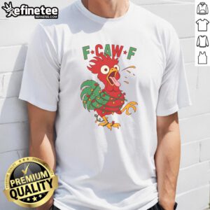 Funny F-Caw-F Christmas Santa Crow T-Shirt featuring a playful Santa crow design for festive humor.