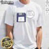 Funny 'This Is A Save Icon Or Floppy Disk Age Test' T-Shirt showcasing retro floppy disk design for nostalgia lovers.