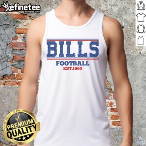Vintage retro Good Bills Football tank top, established 1960, showcasing classic team spirit and style.
