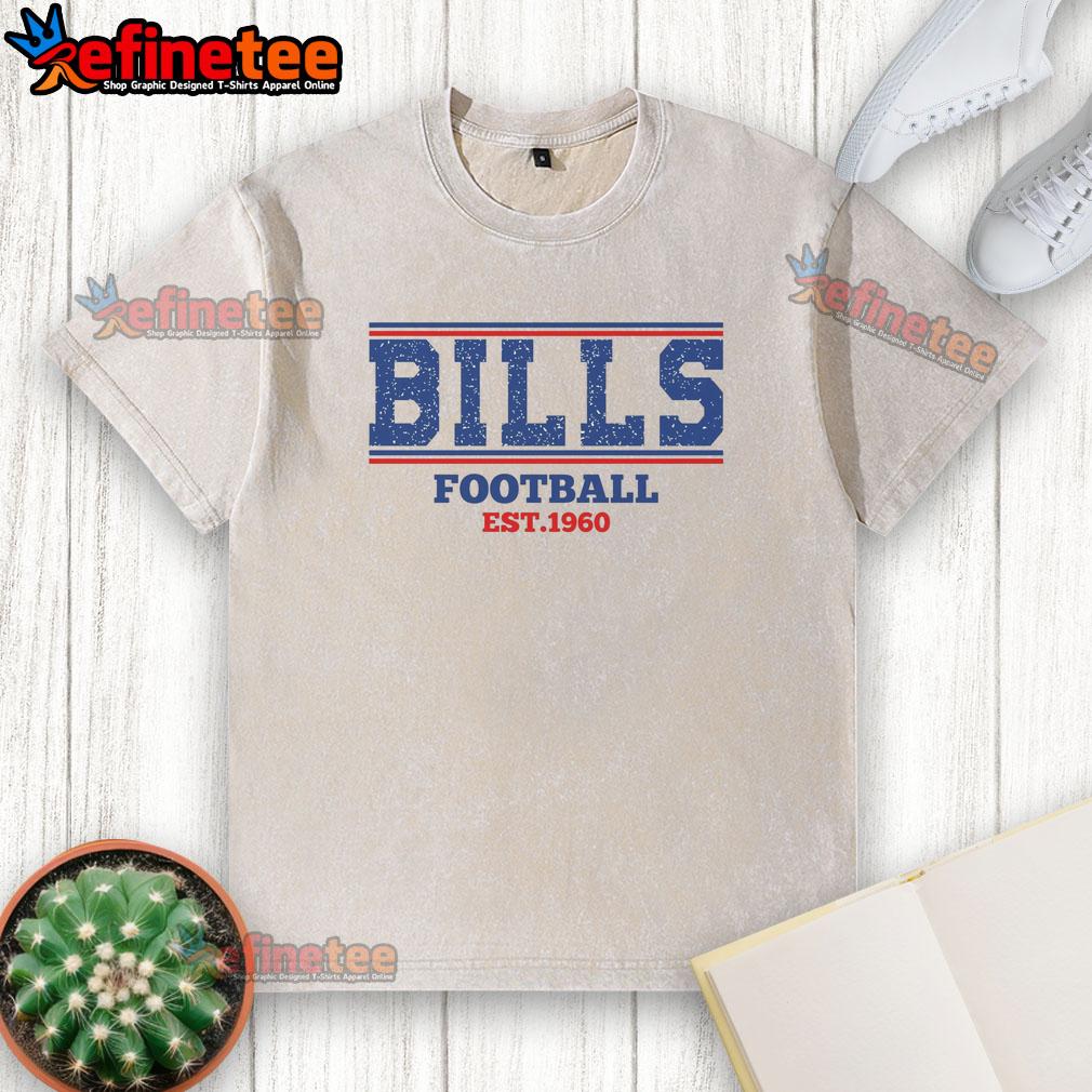 Vintage Good Bills Football Est. 1960 retro team washed t-shirt in classic style, perfect for fans and collectors.