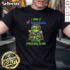 Good Grinch Christmas Tree X Domino's T-Shirt: Fun design that says 'It's Fine, Everything Is Fine' for the holidays.