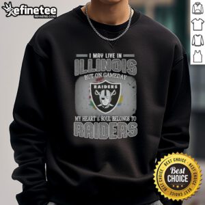 Alt Text: Comfortable Raiders sweatshirt perfect for game day, showcasing team pride for fans in Illinois.