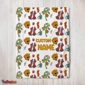Nice Bear In The Big Blue House Cute Character Blanket Fleece Customized Blanket
