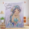 Nice Cartoon Disney Aladdin Jasmine Princess Blanket Fleece Customized Blanket