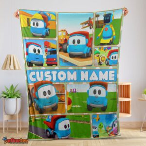 Nice Cartoon Leo The Truck With Friends Blanket Fleece Throw Customized Blanket