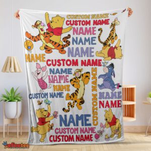 Nice Cartoon Disney Winnie The Pooh With Friends Blanket Fleece Customized Blanket