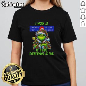 Nice Grinch Christmas tree design on a ladies tee, perfect for holiday cheer and festive celebrations.