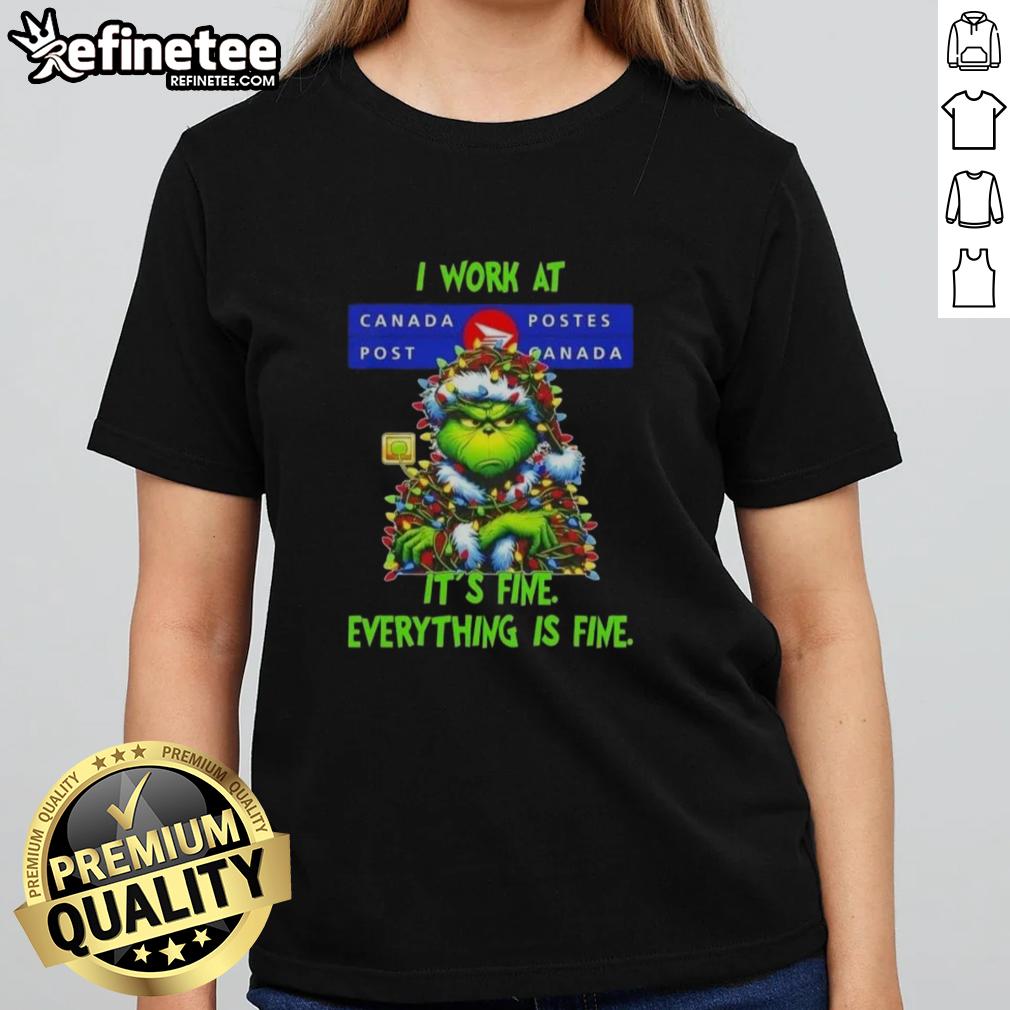 Nice Grinch Christmas tree design on a ladies tee, perfect for holiday cheer and festive celebrations.