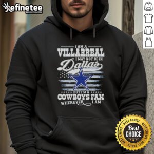 Villarreal hoodie for Cowboys fans, showcasing team pride with a stylish design, perfect for any location.