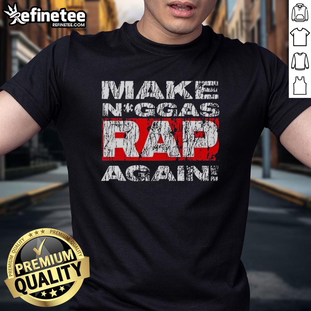 Nice Make Niggas Rap Again T-Shirt featuring bold graphic design, perfect for music lovers and hip-hop fans.