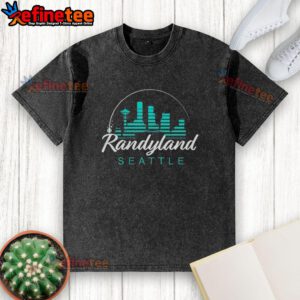 Alt Text: Randy Arozarena wearing a washed t-shirt at Randyland with Seattle Mariners logo, showcasing a casual sports style.