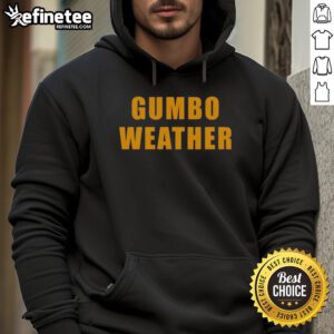 Alt Text: Bob Hebert wearing a stylish Gumbo Weather hoodie, showcasing a trendy look perfect for any casual outing.