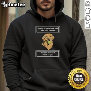 Cozy Nice hoodie featuring the phrase 'Today Is Gonna Be The Day That Theyre Gonna Throw It Back To You.'