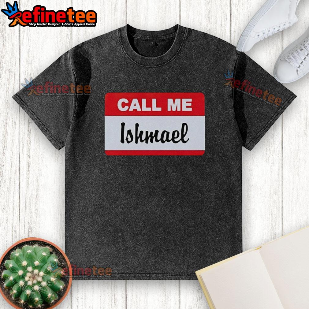 Alt Text: Nice Tom Home Economics Call Me Ishmael Washed T-Shirt featuring a stylish design and comfortable fit.