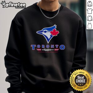 Toronto Blue Jays 2025 World Series American League Champions sweatshirt with vibrant team logo and stylish design.