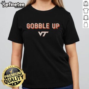 Virginia Tech Hokies Gobble Up Ladies Tee, showcasing vibrant colors and team spirit for fans.