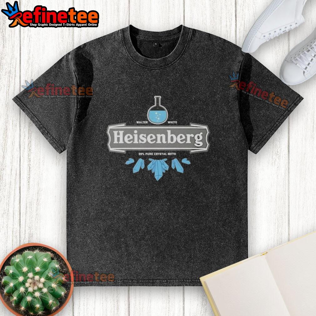 Alt Text: Stylish 'Nice Walter White Heisenberg Chemistry 99% Pure Crystal Meth' T-shirt featuring a bold graphic design.