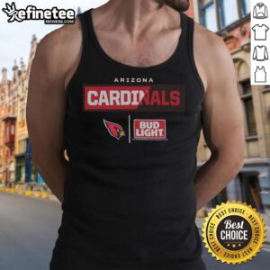 Official Bud Light Arizona Cardinals team tank top featuring the logo and vibrant colors for fans and game day.