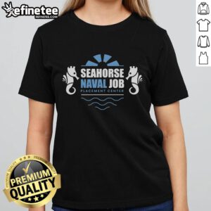 Official Seahorse Naval Job Crest Ladies Tee featuring a stylish design and vibrant colors for naval enthusiasts.